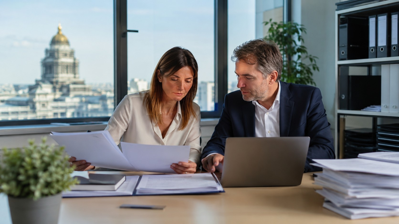 Collaboration dans un bureau moderne